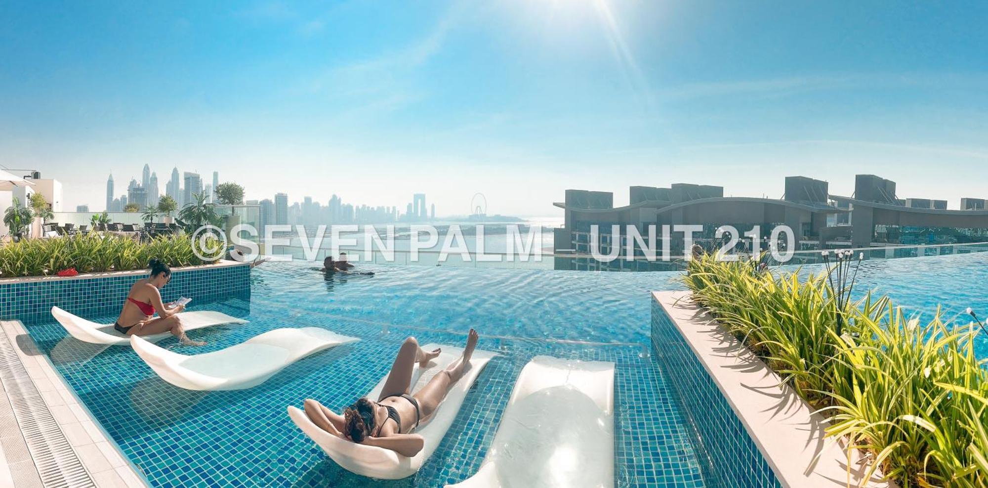 Luxus-Studio Mit Private Beach In Top-Lage, Meerblick & Infinity Pool! Dubai Esterno foto