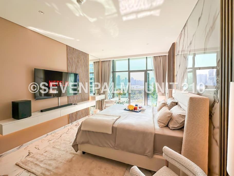 Luxus-Studio Mit Private Beach In Top-Lage, Meerblick & Infinity Pool! Dubai Esterno foto